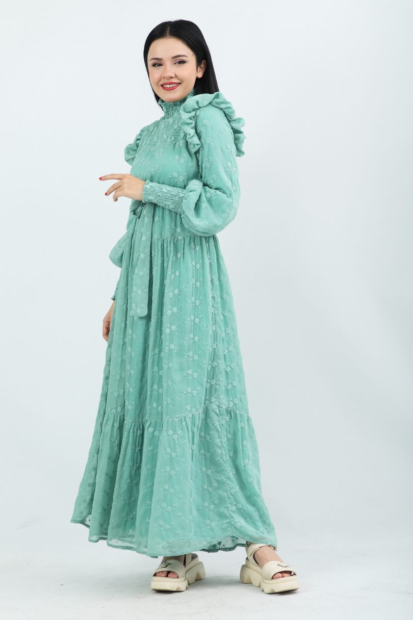 Womens Vintage Mint Dress - Image 4