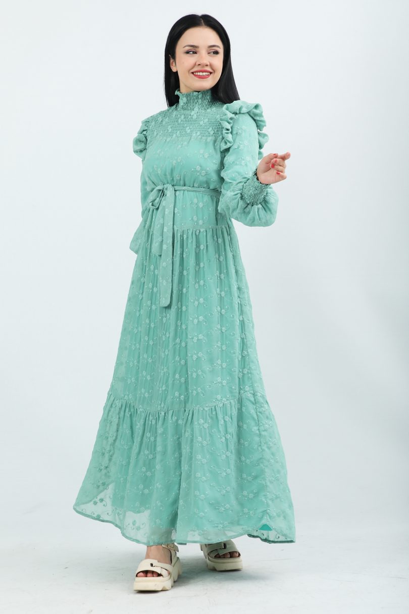 Womens Vintage Mint Dress - Image 5