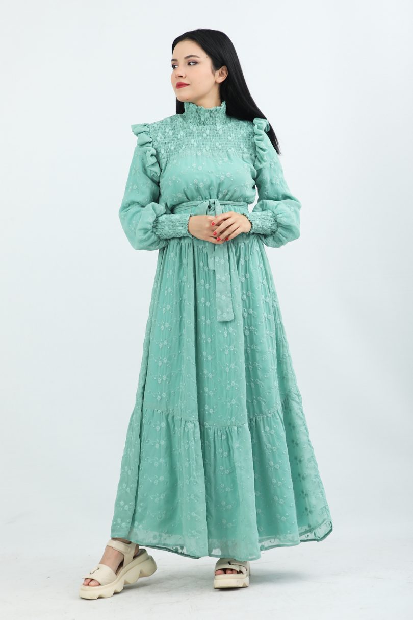 Womens Vintage Mint Dress - Image 6