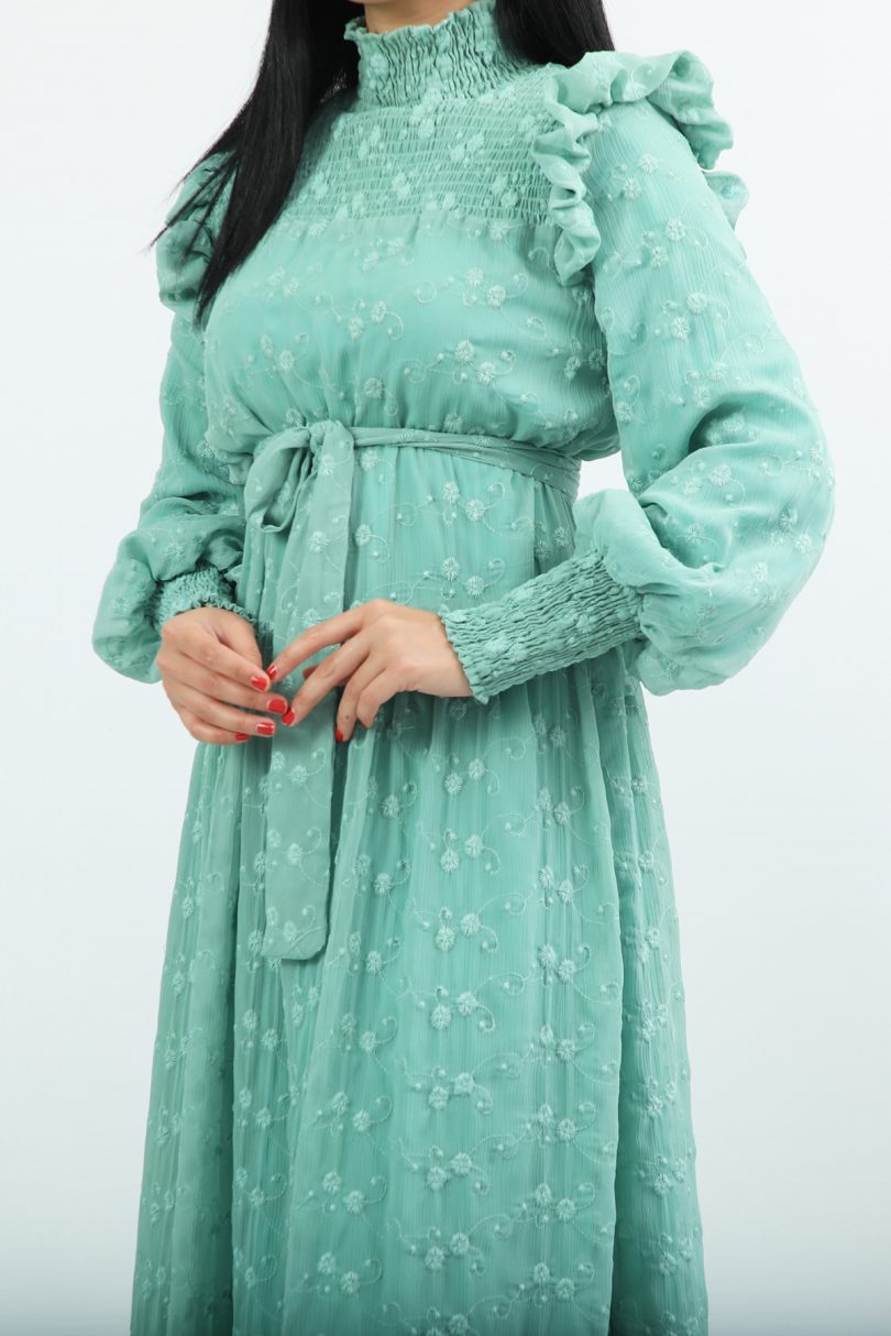 Womens Vintage Mint Dress - Image 9