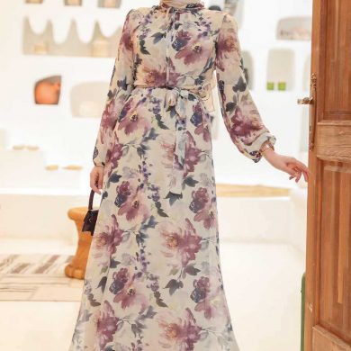 Beige Hijab Dress