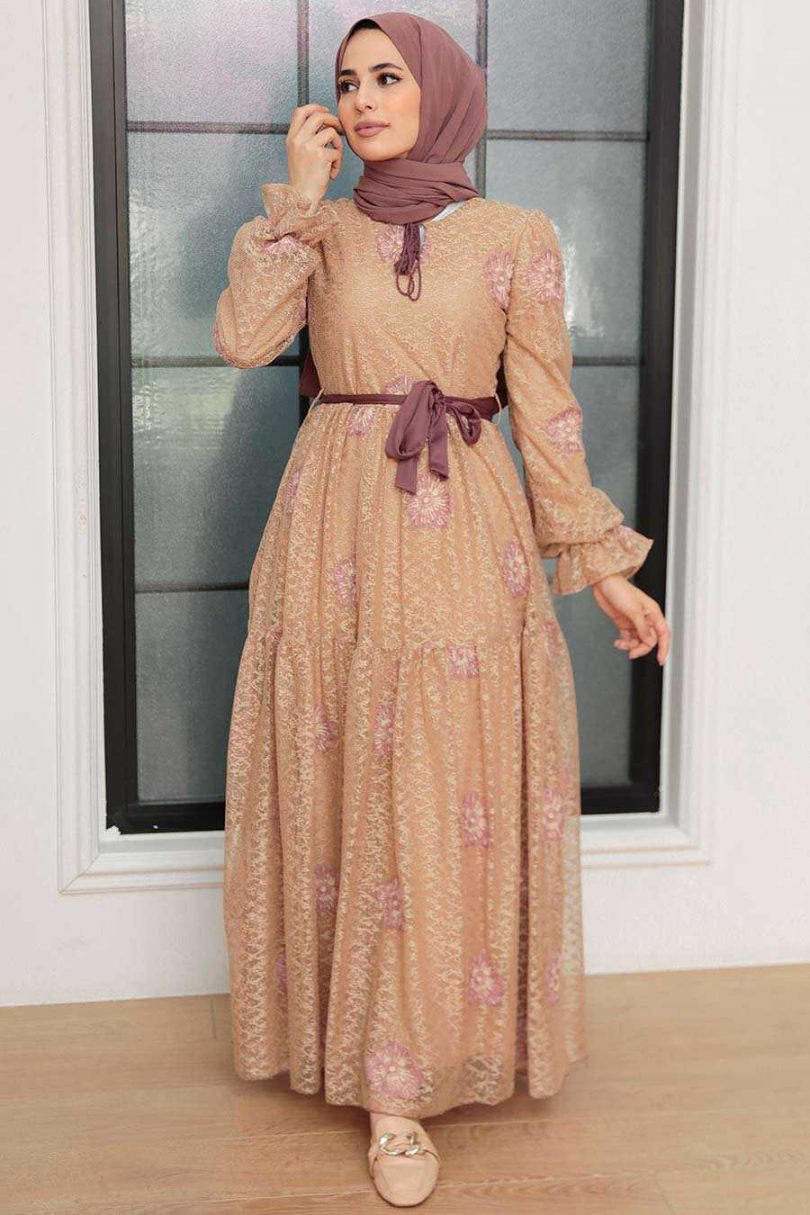 Biscuit Hijab Dress - Image 2