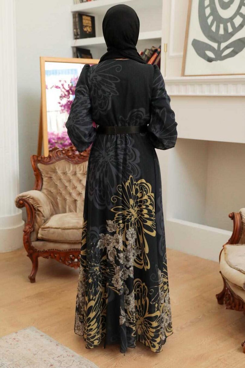 Black Hijab Dress - Image 2