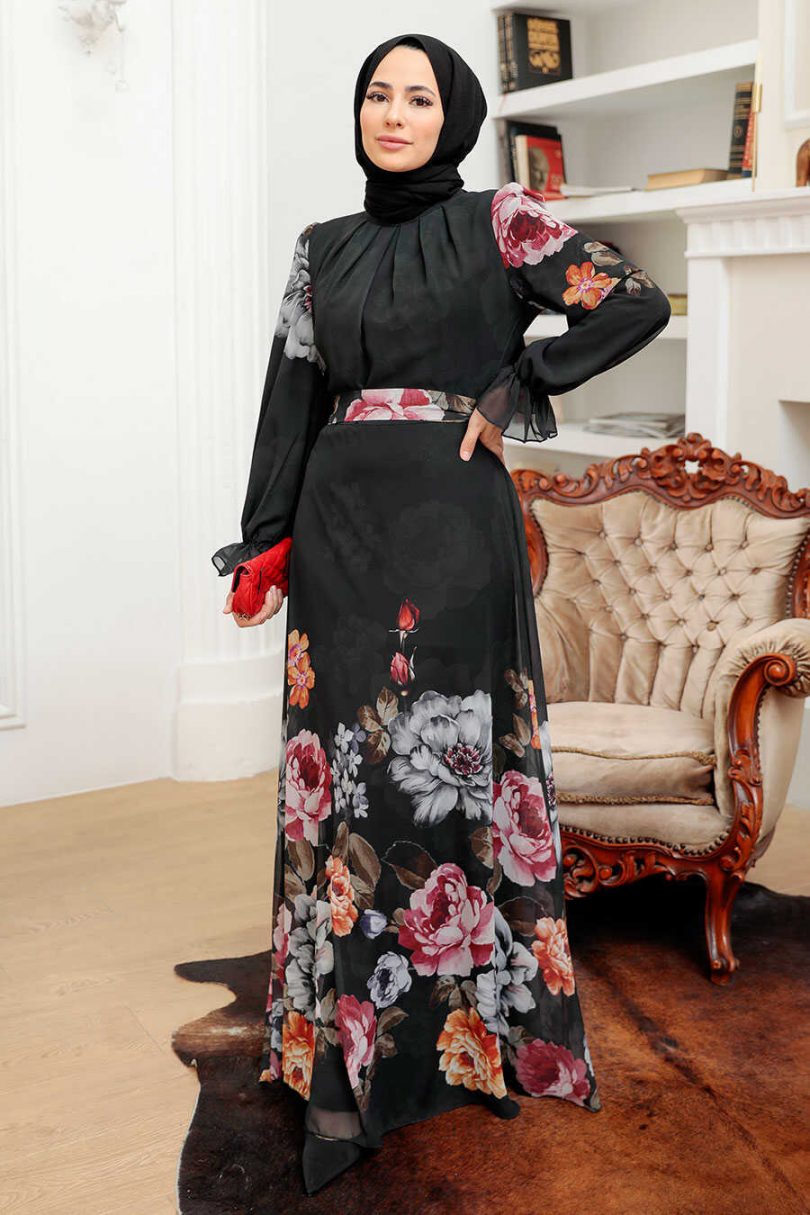 Black Hijab Dress - Image 2