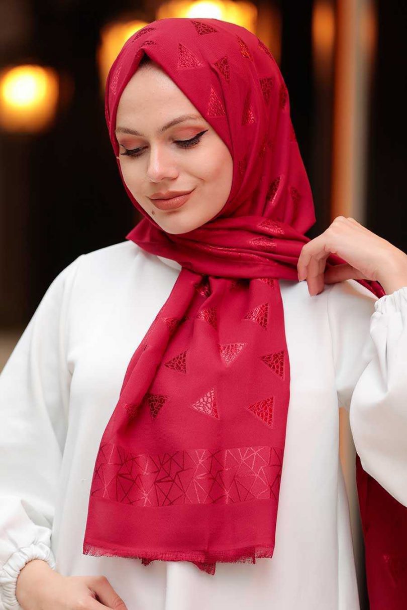 Claret Red Hijab Shawl