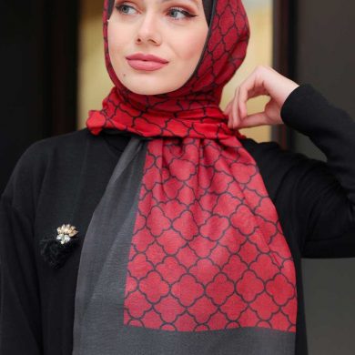 Claret Red Hijab Shawl