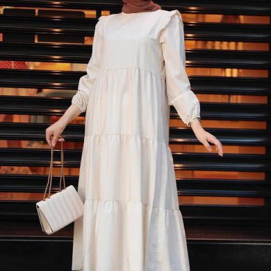 Crem Hijab Dress
