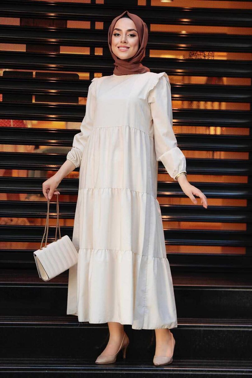 Crem Hijab Dress