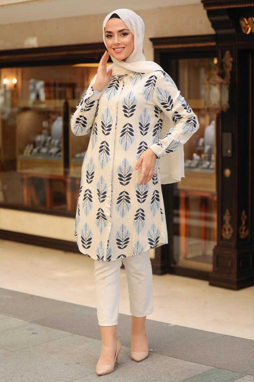 Ecru Hijab Tunic - Image 2