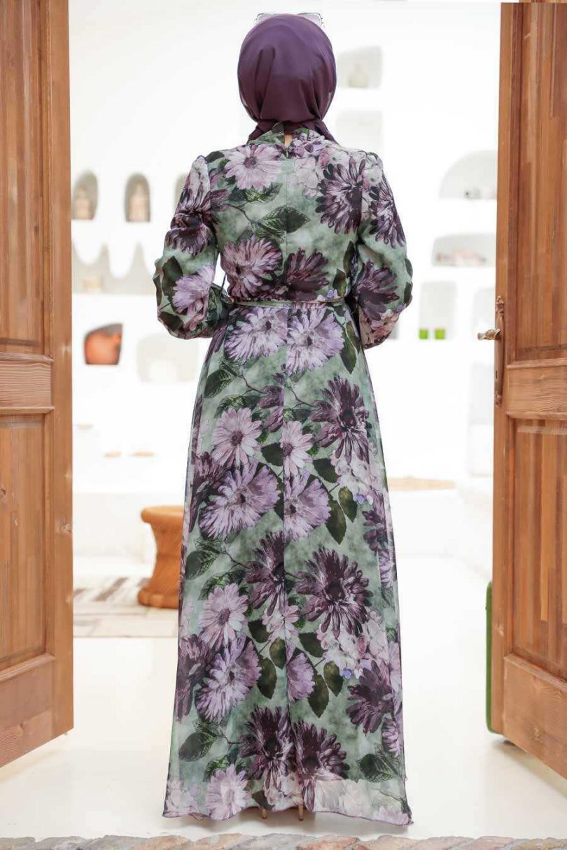 Green Hijab Dress - Image 2