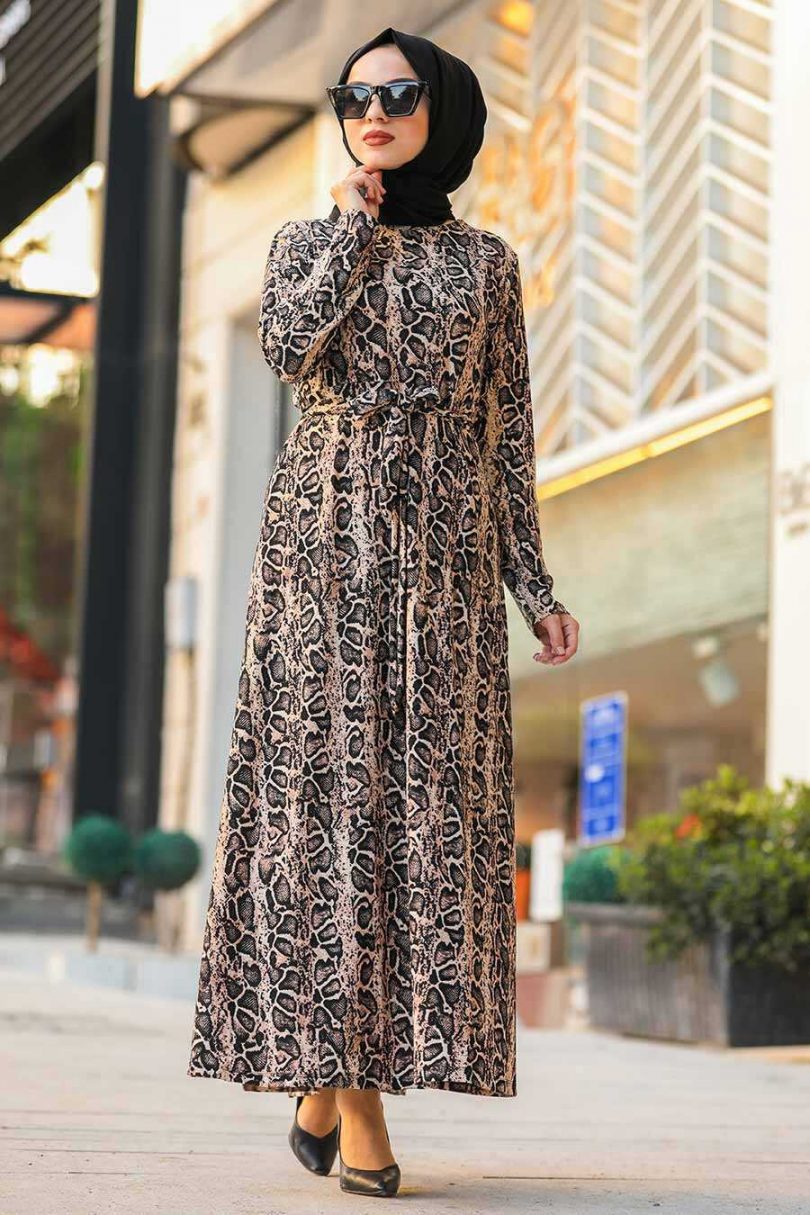 Leopard Hijab Daily Dress