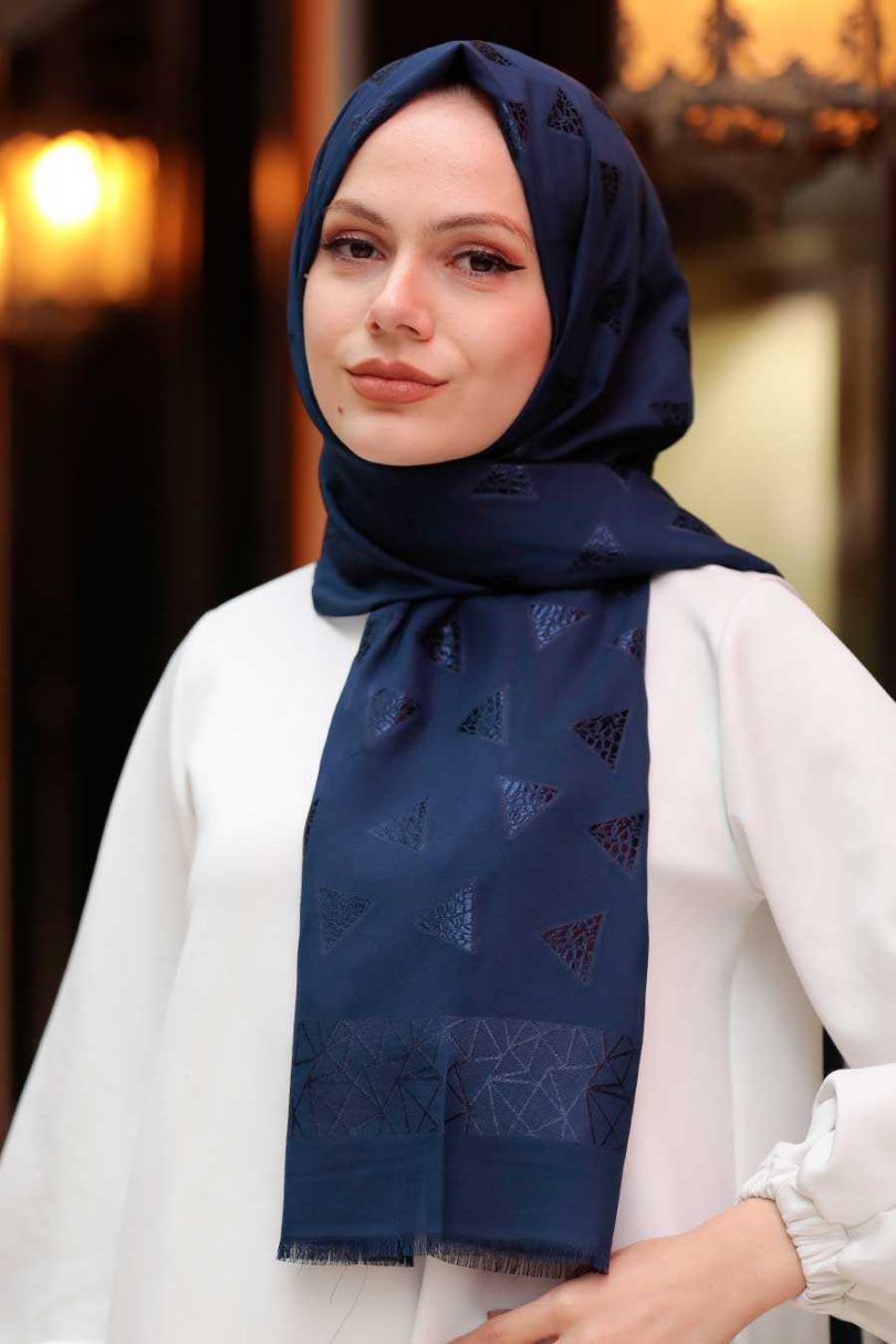 Navy Blue Hijab Shawl