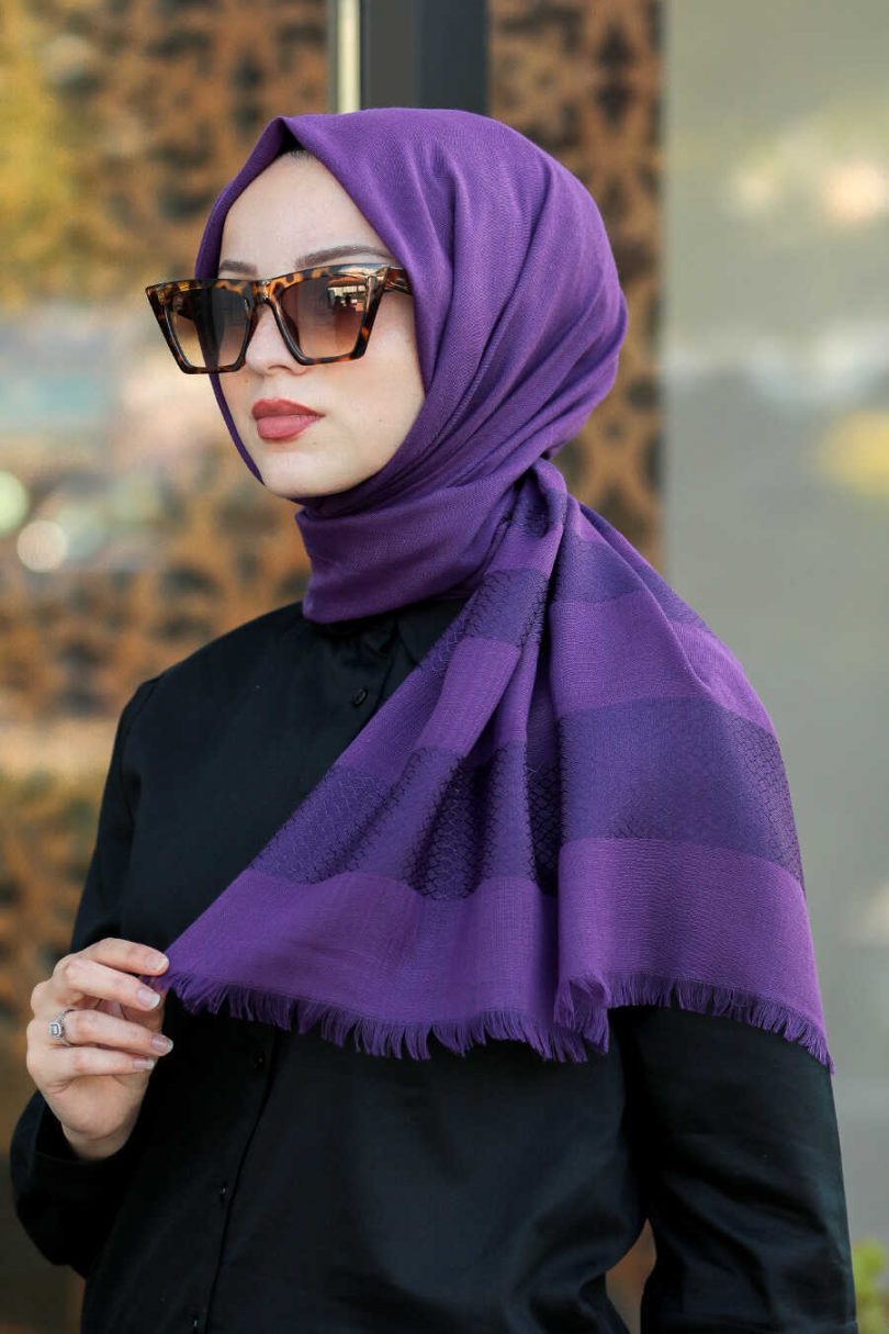Purple Hijab Shawl