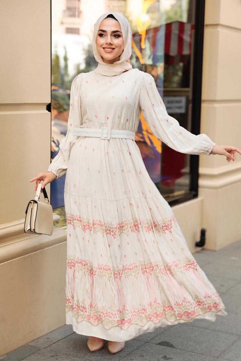 Salmon Pink Hijab Dress