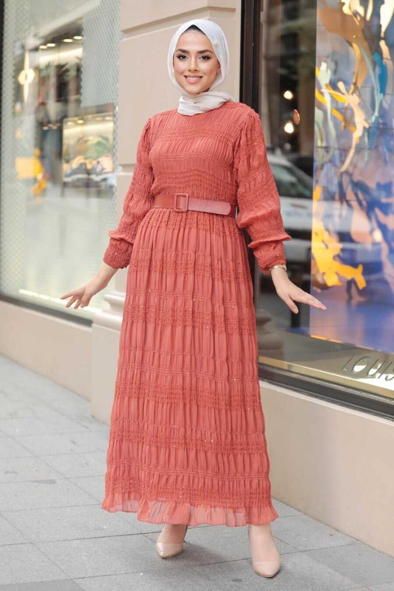 Terra Cotta Hijab Dress - Image 2