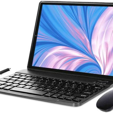 YOTOPT Tablet 10 Inch 4G Lte Android 11.0 tablet PC, Octa Core, 4GB RAM, 64GB ROM TF 1TB available , Tablets with Keyboard Mouse Pen Case, Wi-Fi GPS OTG Bluetooth, gold
