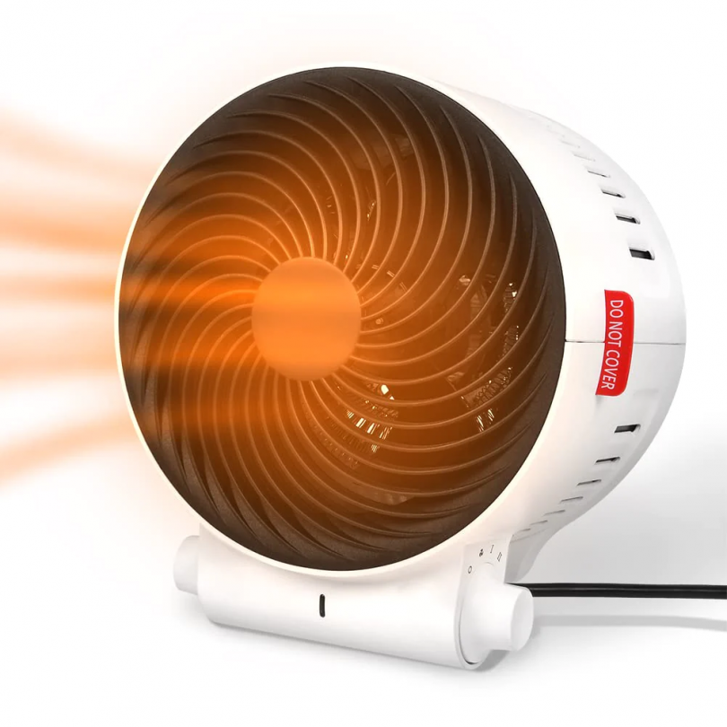 2KW Plug In Heater, Low Energy Silent Fan Heater, 3-Mode 2-Speed Heater, 90 Adjustable Angle, Overheating 45 Tip-Over Protection Portable Heaters for Home Office