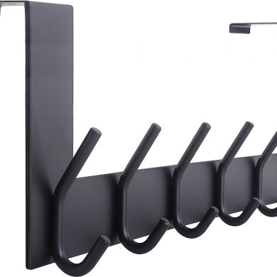 Funly mee Over The Door Hook ,304 Stainless Steel with 6 Hooks,Door Towel Rack for Hanging