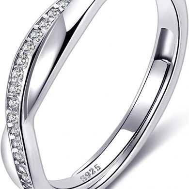  Silver Rings for Women, Sterling Silver Rings Mother Daughter Rings Adjustable Promise Rings Thumb Rings To My Daughter Rings with Jewellery Box